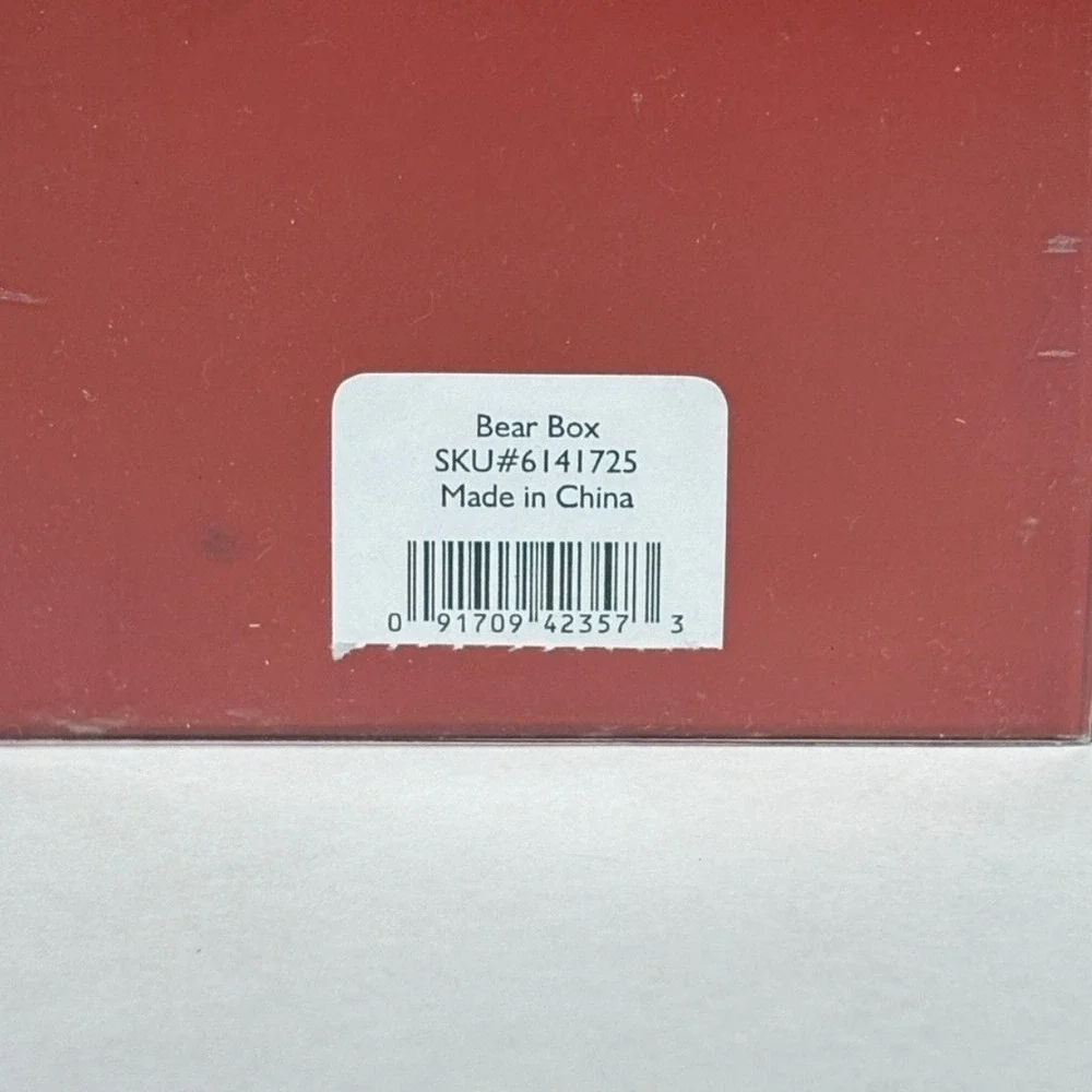 Lenox BEAR BOX Porcelain Christmas Tree Holiday Ornament‎ in Original Box